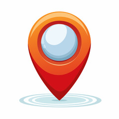 Location pin icon for maps, navigation, and travel applications and websites.