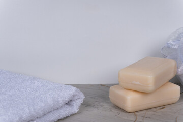 Spa Still Life With Bar Soap Towel