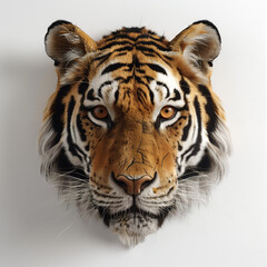 Fototapeta premium white tiger portrait with png white background isolated
