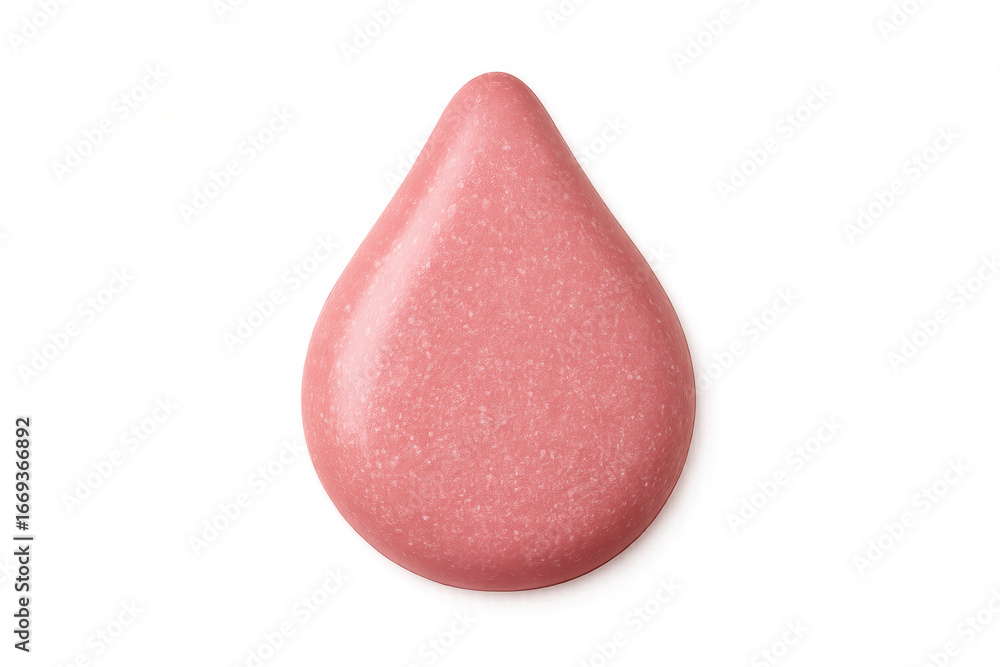 Poster pink liquid droplet splashing dynamically, representing purity and movement, transparent background 