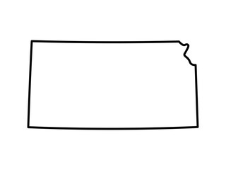 Kansas state map outline