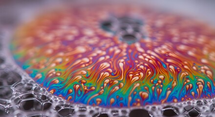Obraz premium Intricate soap bubble patterns