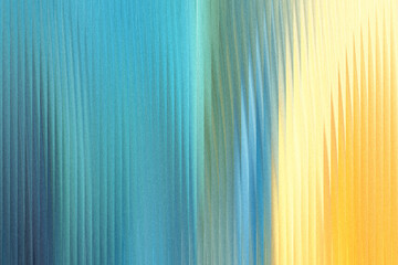 Obraz premium A textured abstract background features vertical stripes of deep blue, bright cyan, and warm yellow, creating a vibrant and dynamic visual effect
