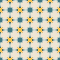 Seamless pattern with golden cross, a religious symbol illustration