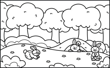 Spring Scenes| Spring Background| Clip Art