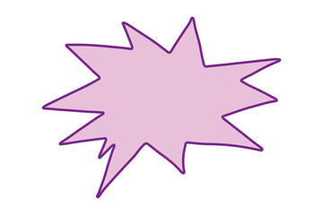 Hand drawn speech bubble Blank empty message box Textbox frame for banners, price tags, stickers, design