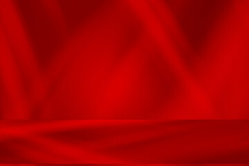 Wall interior background, studio and backdrops show products.with shadow from window color Red background for text insertion and presentation product	
