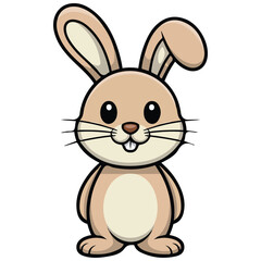 Isolated vector bunny rabbit on white background vector illustration