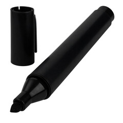 Fototapeta premium Black metal office marker pen, isolated and ready to write