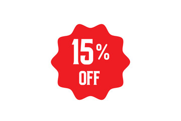 Modern percentage icons 15%, 20%, 25% in Red, Green colorful circle progress style. Perfect for discounts, offers, infographics, sales reports, analytics, business data and marketing design use. 