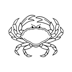 crab outline drawing for coloring pages