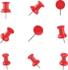red push pins