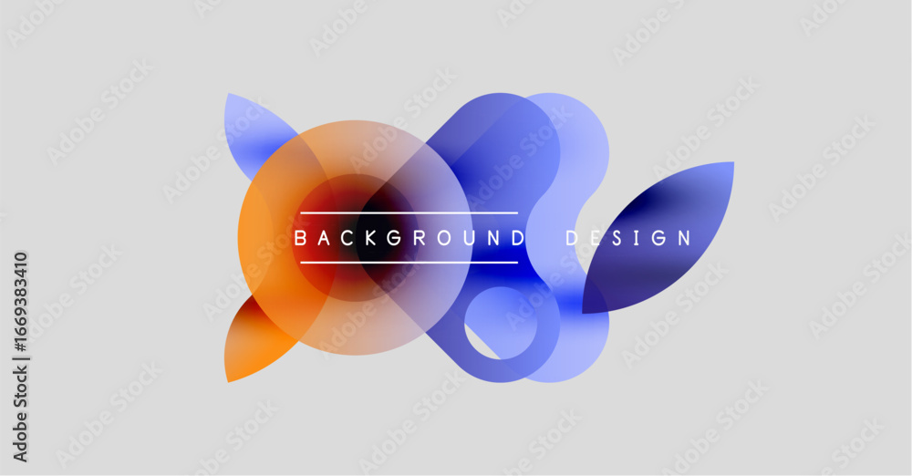 Aufkleber abstract shapes overlap, creating vibrant color gradients. modern design element for backgrounds, pr