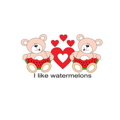 bear i like waterlemons.eps