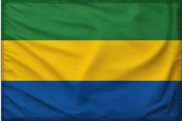 Gabon flag waving proudly, perfect for national day celebrations, travel marketing, and educational resources, vibrant colors