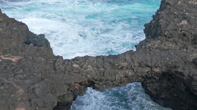 Mauritius - Le Bouchon - detail fixed view on Pont Naturel