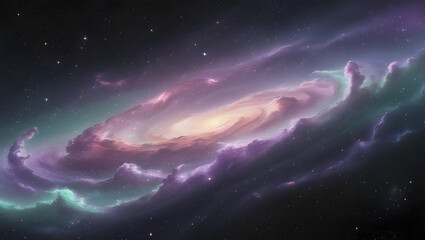 Explore the breathtaking cosmic galaxy with vibrant nebula clouds and shining stars for astronomy projects