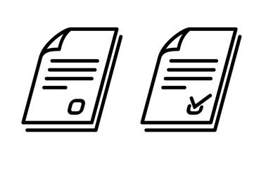 simple icon of approved document, bureaucracy