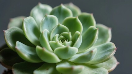 Vibrant Close-Up of Lush Green Succulent Plant with Rosette Pattern