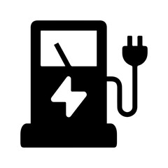 Electric powerered vehicle glyph icon