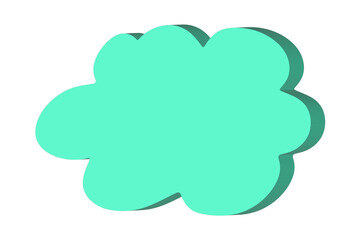 Obraz premium 3d speech bubble Blank empty message box Textbox frame for banners, price tags, stickers, design