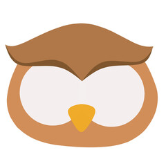 Faceless Cute Owl Face Illustration