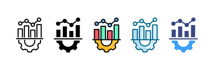 Performance Metrics Icon Set Multiple Style Collection
