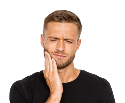 Facial pain relief tips health awareness informative guide isolated on transparent background