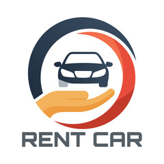 Rent car, rental car logo design