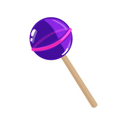 Purple Lollipop Graphic Illustration simple artwork