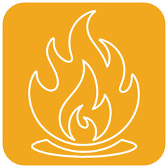 Bold flame icon radiates warmth, perfect for energy, passion, or fiery brand identity