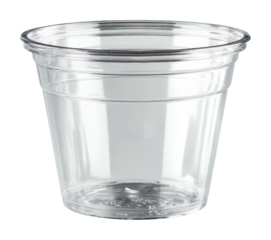 Clear plastic cup for beverages kitchen product home isolated on transparent background