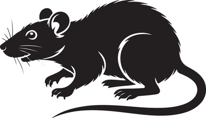 Mouse or Rat Icon Vector Design on White Background.