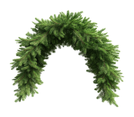 Decorative greenery arch festive venue nature isolated on transparent background