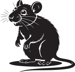 Mouse or Rat Icon Vector Design on White Background.