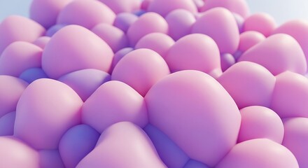 Soft pastel pink and purple spheres abstract close-up organic texture background