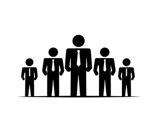 business people icon set