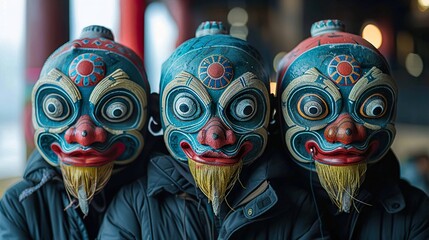 creative illustration of Sonam Losar festival of Nepal,12th February poster design. 