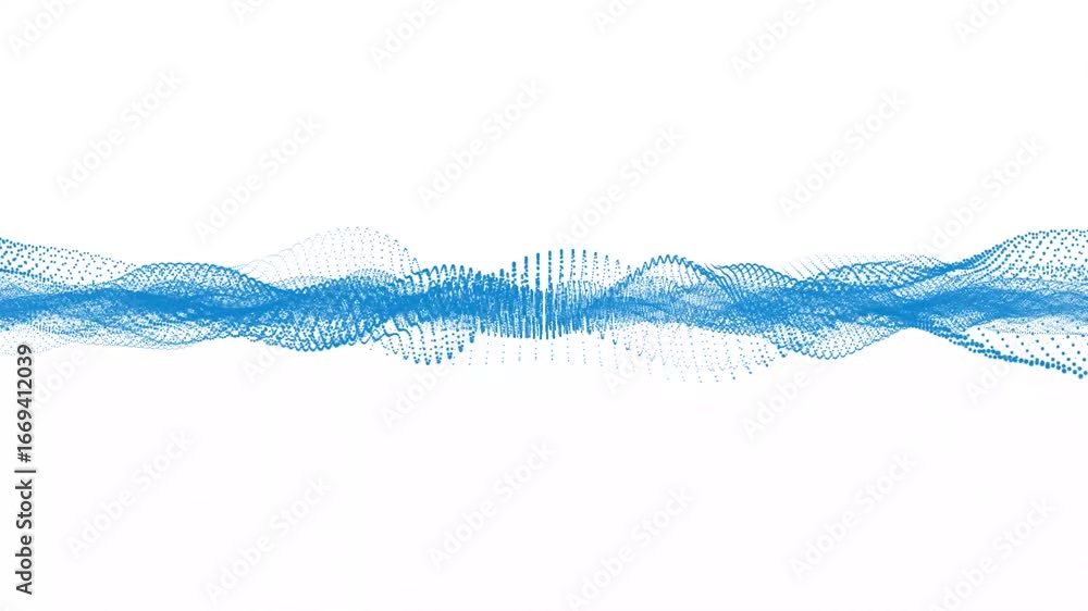 Poster halftone dots background animation. technology futuristic digital flow seamless looping