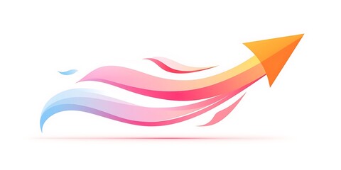 Obraz premium Ascending Arrow Symbolic Illustration of Growth, Progress, and Strategic Advancement