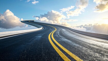 Naklejka premium Creative Concept of Twisted Highway