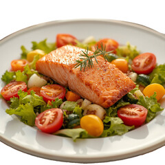 Grilled chicken breast with vegetables