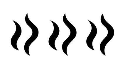 Aromatic steam or vapor, a simple and minimalist design, perfect for illustrating fragrance, scent, or the essence of something hot