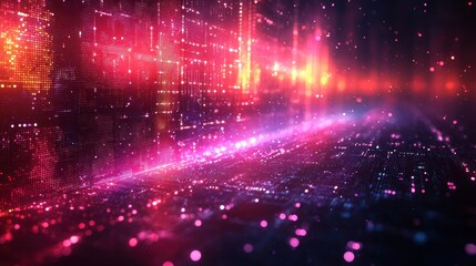 Fototapeta premium Digital data network glowing light