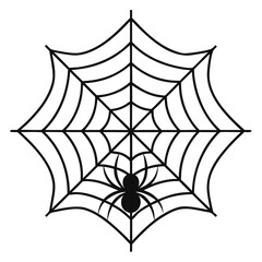 Spider web: The iconic spider web with its intricate patterns and silhouette of a spider.