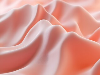 Obraz premium Abstract Peach Fabric Drape Soft Waves Texture Background
