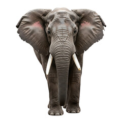 Obraz premium Majestic african elephant front view realistic 3d rendering majestic creature