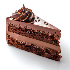 Decadent Slice of Chocolate Cake with Rich Frosting