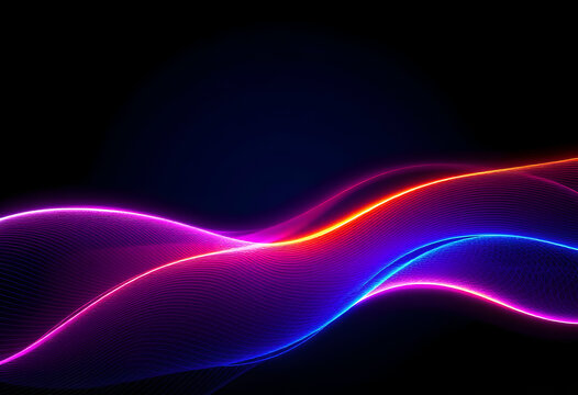Neon Waveform Abstract