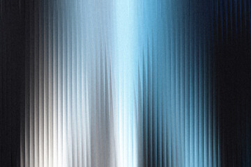 A textured abstract background features a gradient of light from dark black on the left to bright blue on the right, with vertical ribbed lines creating a sense of depth and movement